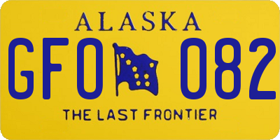AK license plate GFO082