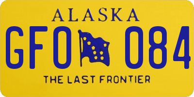 AK license plate GFO084