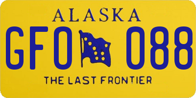 AK license plate GFO088