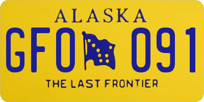 AK license plate GFO091