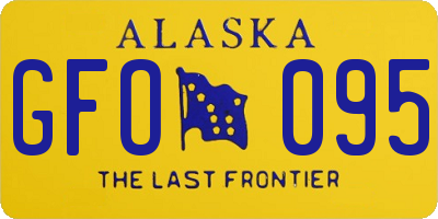 AK license plate GFO095