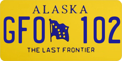 AK license plate GFO102