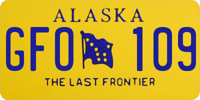 AK license plate GFO109