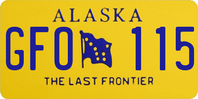 AK license plate GFO115