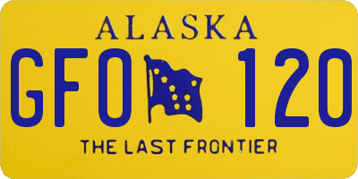 AK license plate GFO120