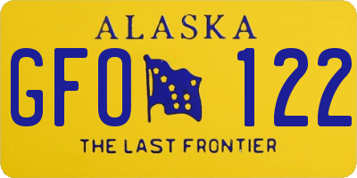 AK license plate GFO122