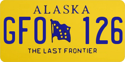 AK license plate GFO126