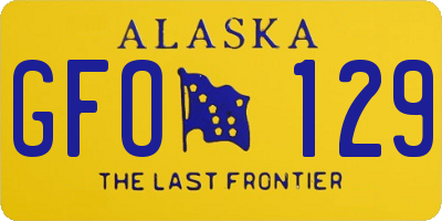 AK license plate GFO129