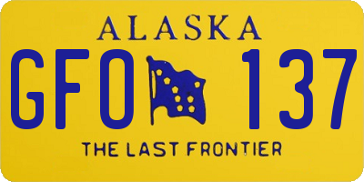 AK license plate GFO137