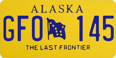 AK license plate GFO145