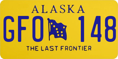 AK license plate GFO148