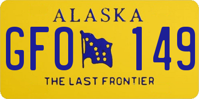 AK license plate GFO149