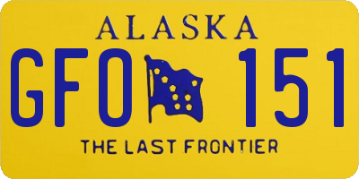AK license plate GFO151