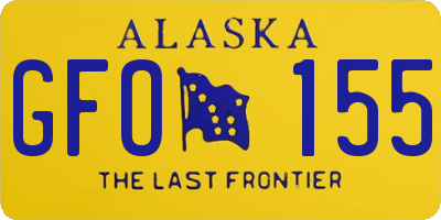 AK license plate GFO155