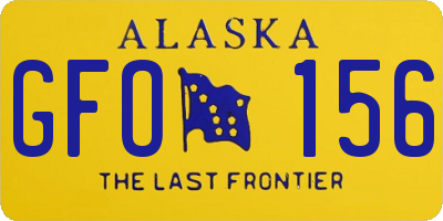AK license plate GFO156