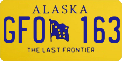 AK license plate GFO163
