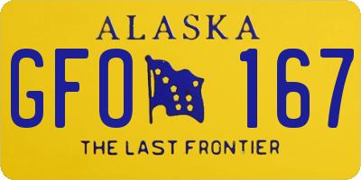 AK license plate GFO167