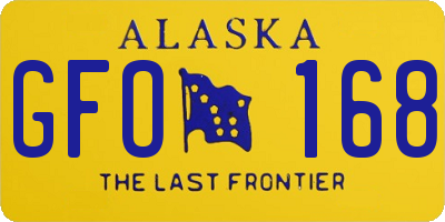 AK license plate GFO168