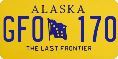 AK license plate GFO170