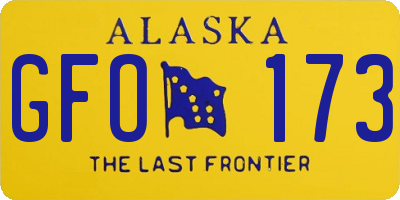 AK license plate GFO173