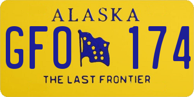 AK license plate GFO174