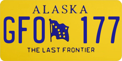 AK license plate GFO177