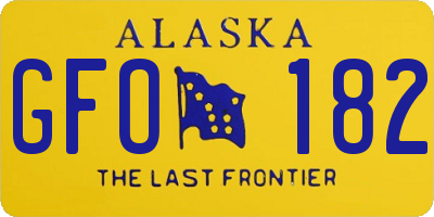 AK license plate GFO182