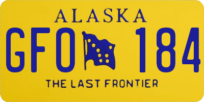 AK license plate GFO184