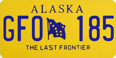 AK license plate GFO185