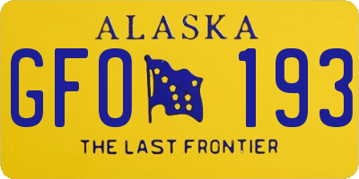 AK license plate GFO193
