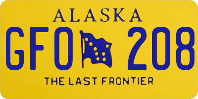 AK license plate GFO208