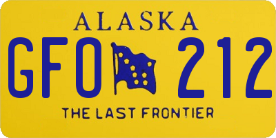 AK license plate GFO212