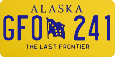 AK license plate GFO241