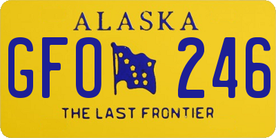 AK license plate GFO246