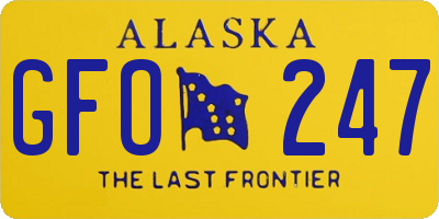 AK license plate GFO247