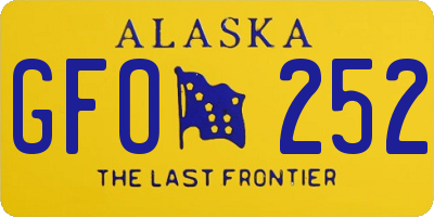 AK license plate GFO252