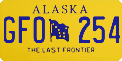 AK license plate GFO254