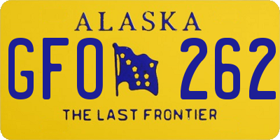 AK license plate GFO262