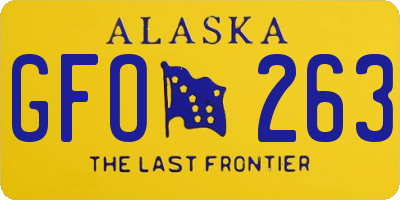 AK license plate GFO263