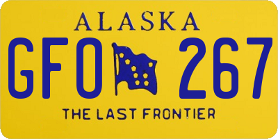 AK license plate GFO267
