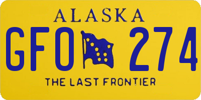 AK license plate GFO274
