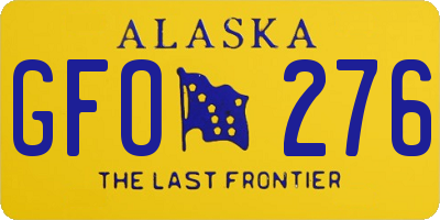 AK license plate GFO276