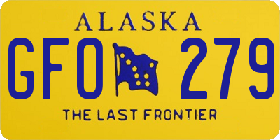 AK license plate GFO279