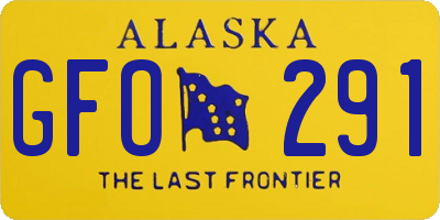 AK license plate GFO291