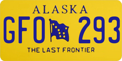 AK license plate GFO293