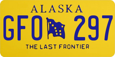 AK license plate GFO297
