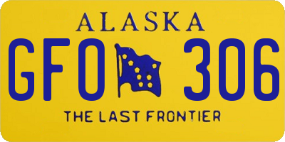 AK license plate GFO306