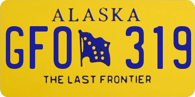 AK license plate GFO319