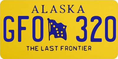 AK license plate GFO320