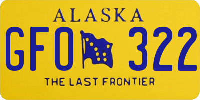 AK license plate GFO322